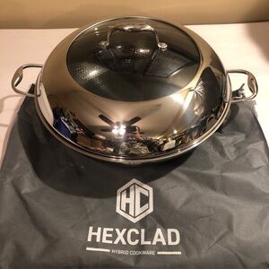 HexClad 14" Hybrid Wok with Stainless Steel LID 14-Inch